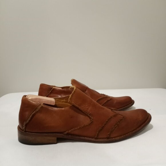 RED TAPE SADDLE TAN ROCHDALE LEATHER DRESS SHOE MEN SIZE 12 - Picture 5 of 8